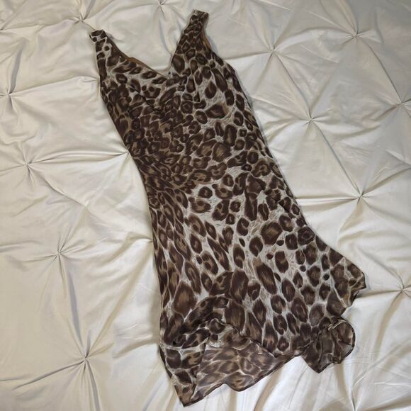 Vintage leopard print mini Dress - Picture 5 of 6